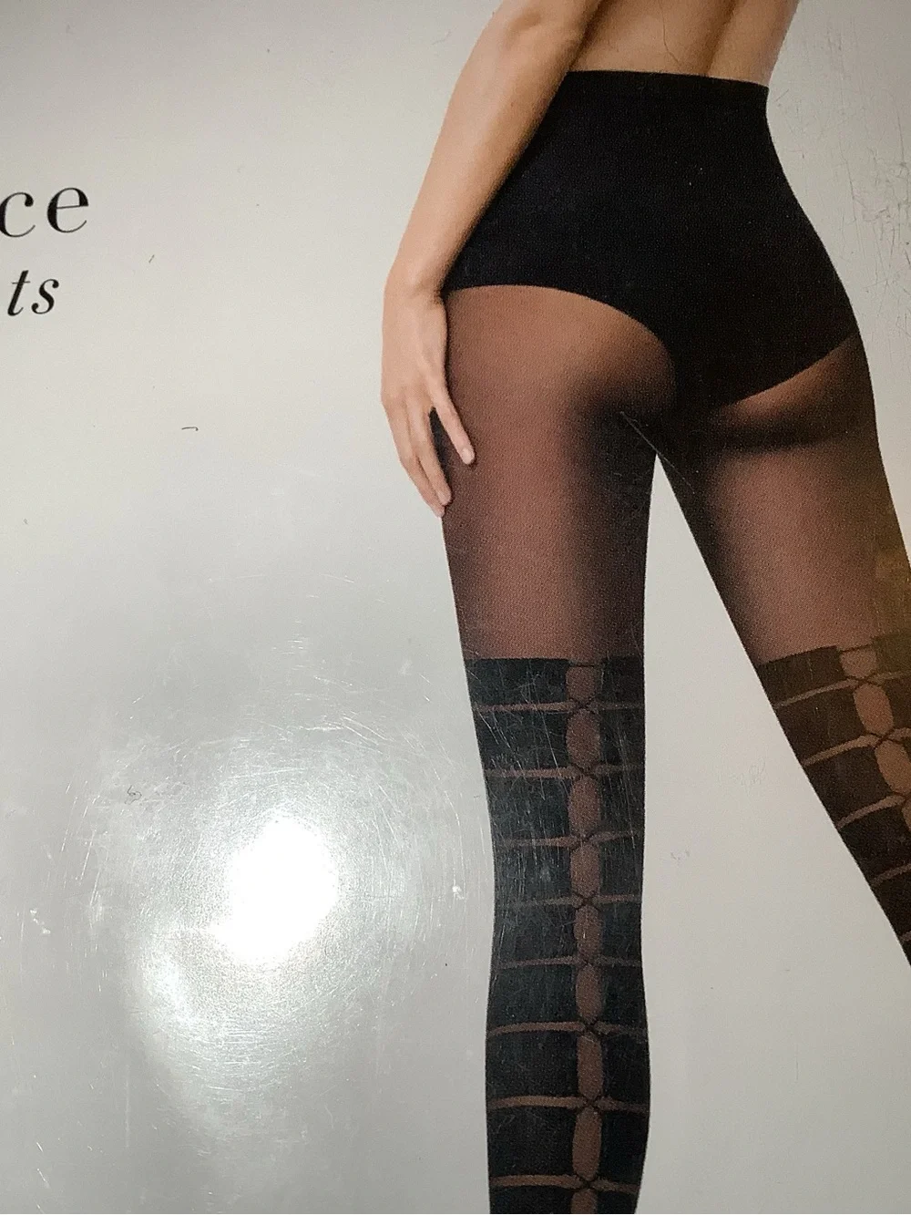 Wolford Grace tights, lacing/corset overknee design, color gobi/black, size: M